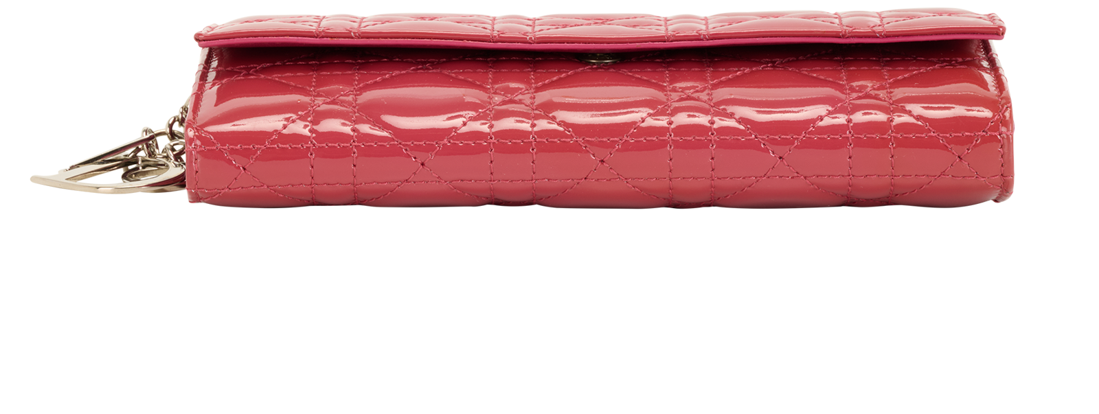 Lady Dior Wallet On Chain, &pound;750, Handbags, Pink, Patent Leather, Top view